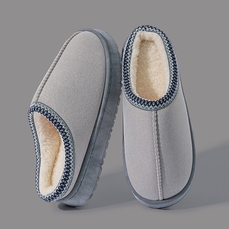 Women's Cotton Lace-Up Slippers