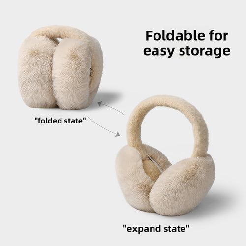 Foldable Plush Earmuffs for Winter Warmth