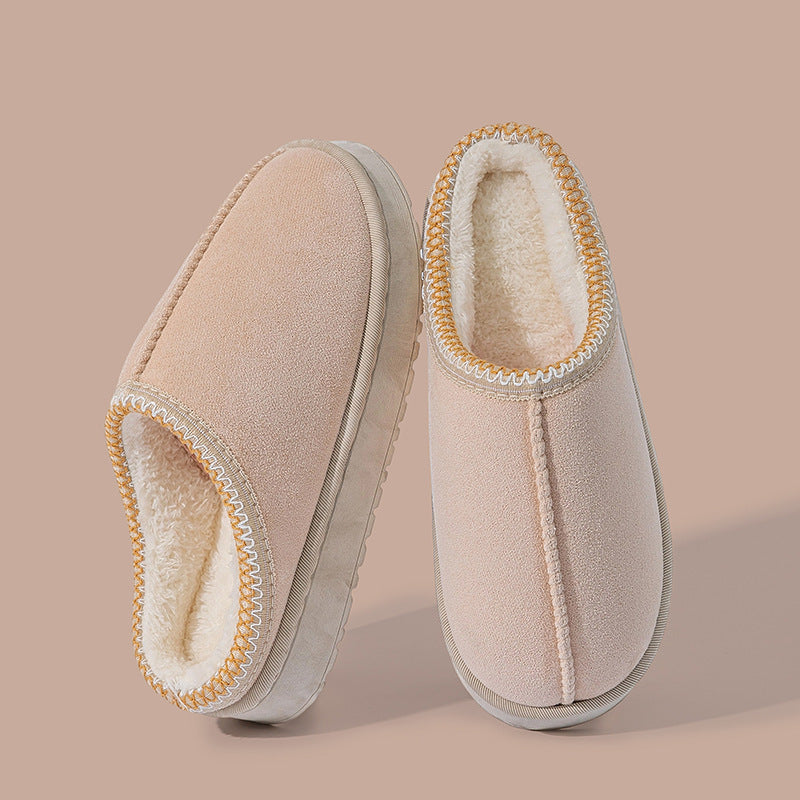 Women's Cotton Lace-Up Slippers