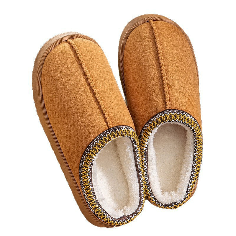 Women's Cotton Lace-Up Slippers